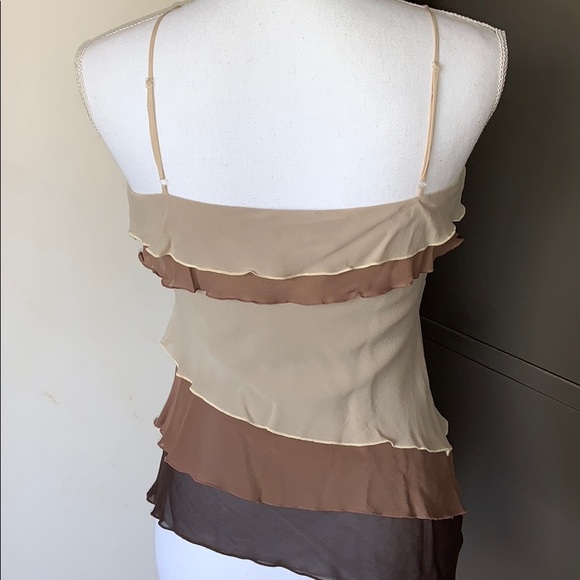 NWT bebe Layer Ruffle Camisole Shades of Brown - Picture 3 of 5